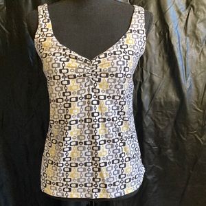 Cotton Sleeveless Geometric Print Top Size XL